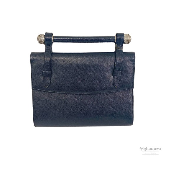 Vintage Handbags - Bienen Davis Black Rhinestone Handbag Vintage